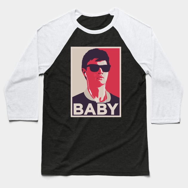 BABY DRIVER Baseball T-Shirt by Theo_P